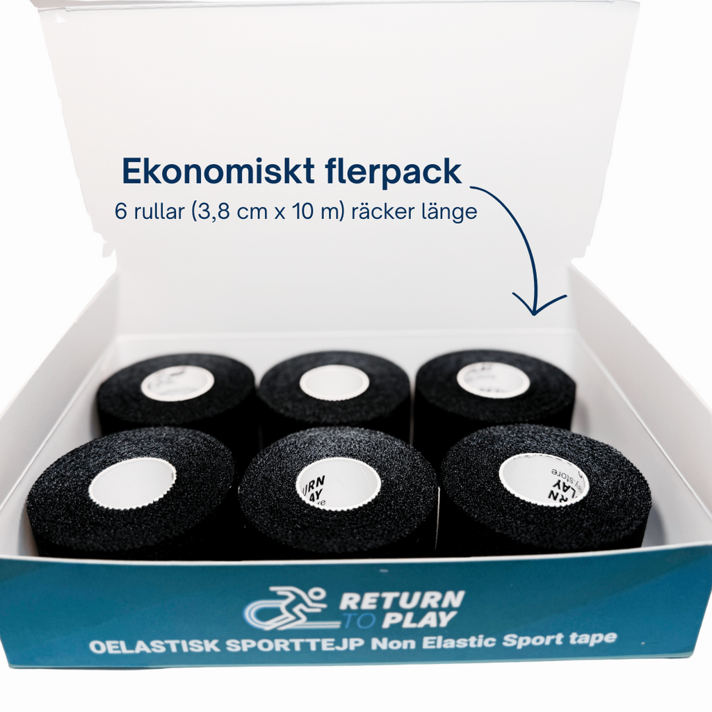 Sporttejp Svart 6-pack