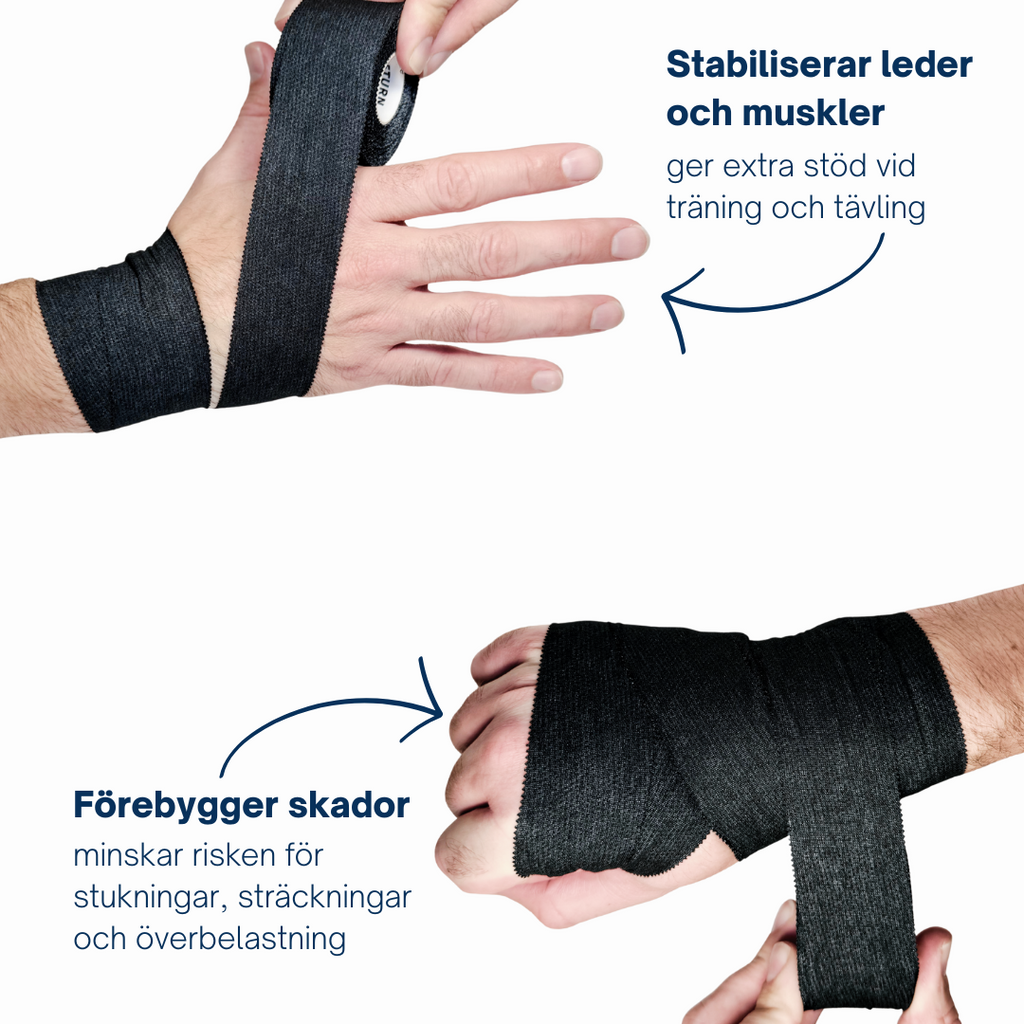 Sporttejp Svart 6-pack