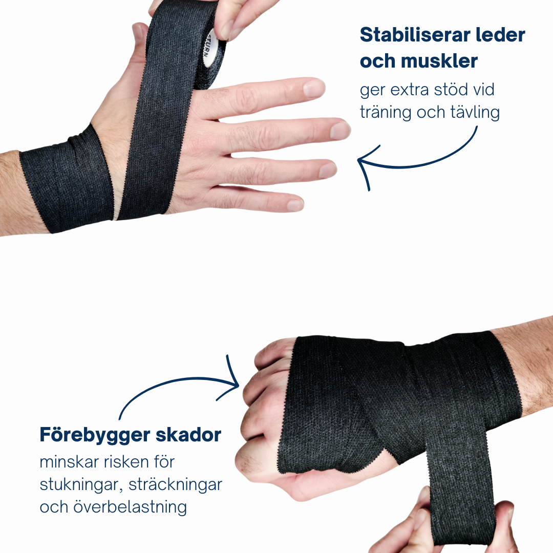 Sporttejp Svart 6-pack